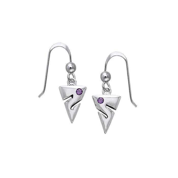 Cave Diving Sterling Silver Hook Earring TER454 - Earrings