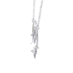 Quadruple Hammerhead Shark Sterling Silver Necklace TNC438P - Necklaces