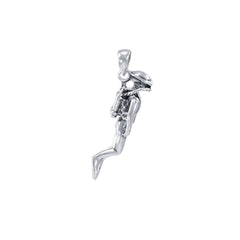 Scuba Diver Sterling Silver Pendant TP019 - Pendants