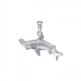 Hammerhead Shark Sterling Silver Pendant TP1058 - Pendants