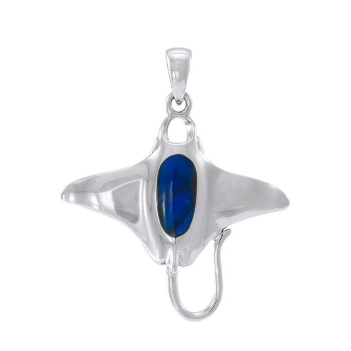 Manta Ray Sterling Silver Pendant TP1068 - Pendants