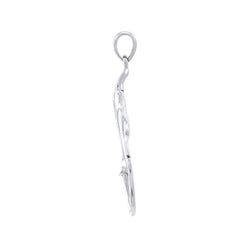 Manta Ray Sterling Silver Pendant with Rectangle Inlaid TP1070 - Pendants