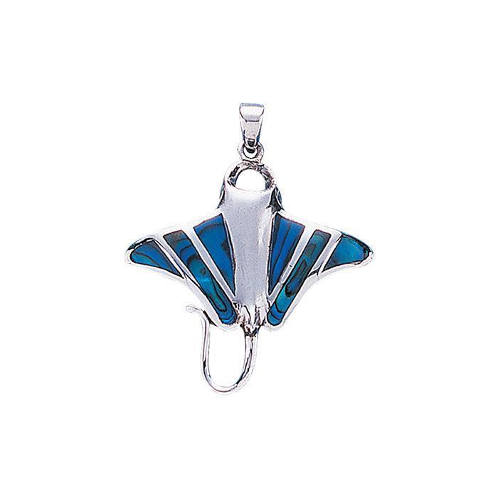 Manta Ray Sterling Silver Pendant TP1078 - Pendants