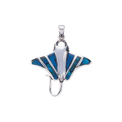 Manta Ray Sterling Silver Pendant TP1078 - Pendants