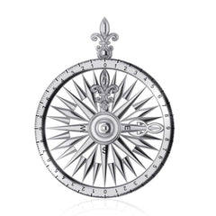 Fleur de Lis Compass Rose Pendant TP1118 - Pendants