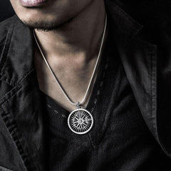 Fleur de Lis Compass Rose Pendant TP1118 - Pendants