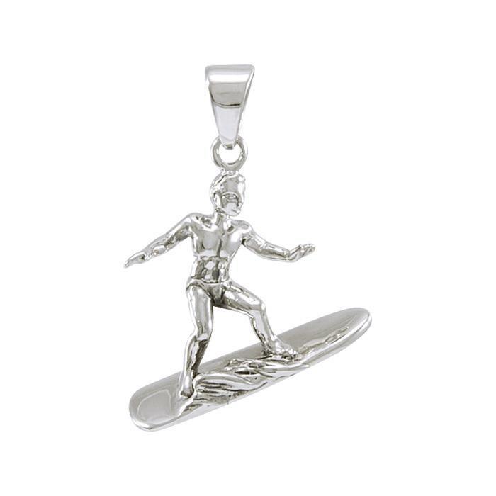 Surf Sterling Silver Pendant TP1258 - Pendants