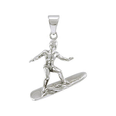 Surf Sterling Silver Pendant TP1258 - Pendants