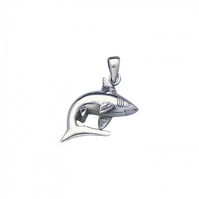 Great White Shark Sterling Silver Pendant TP1515 - Pendants