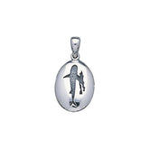 Diver and Whale Shark Silver Pendant TP1521 - DiveSilver Jewelry