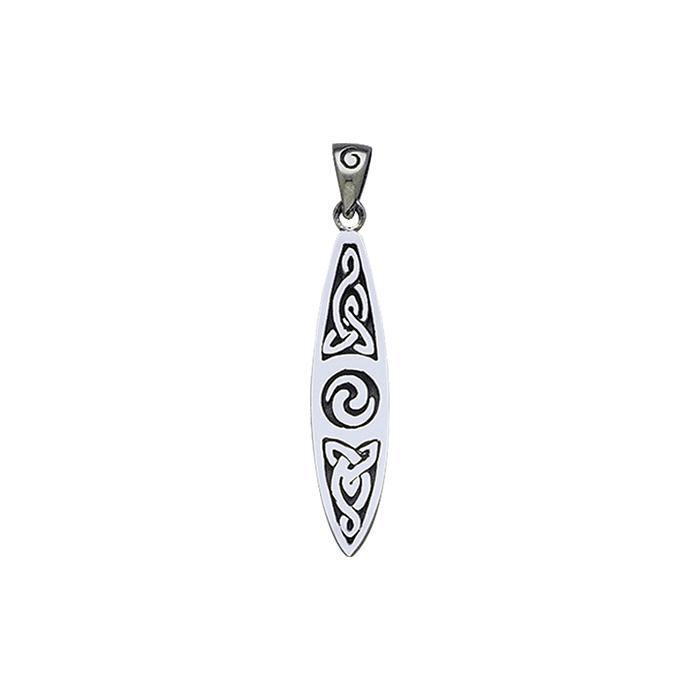 Surf Sterling Silver Pendant TP1532 - Pendants