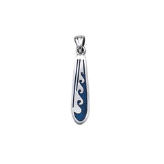 Wave Surfboard Sterling Silver Pendant TP1544 - Pendants
