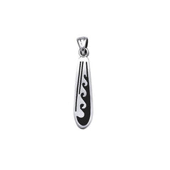 Wave Surfboard Sterling Silver Pendant TP1544 - Pendants