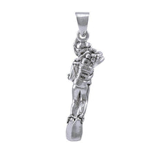 Signaling Diver Sterling Silver Pendant TP1562 - Pendants