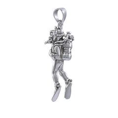 Signaling Diver Sterling Silver Pendant TP1562 - Pendants