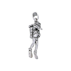 Signaling Diver Sterling Silver Pendant TP1562 - Pendants