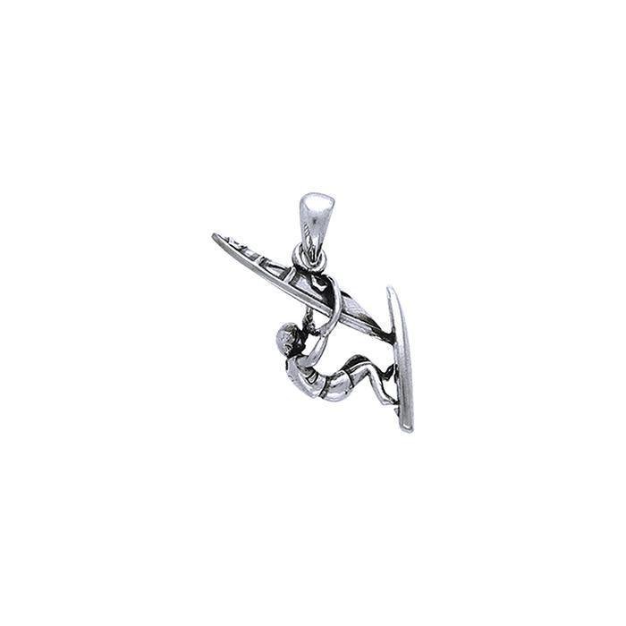 Surf Sterling Silver Pendant TP1597 - Pendants
