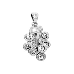 A mystical flexibility ~ Sterling Silver Octopus Pendant Jewelry - DiveSilver Jewelry