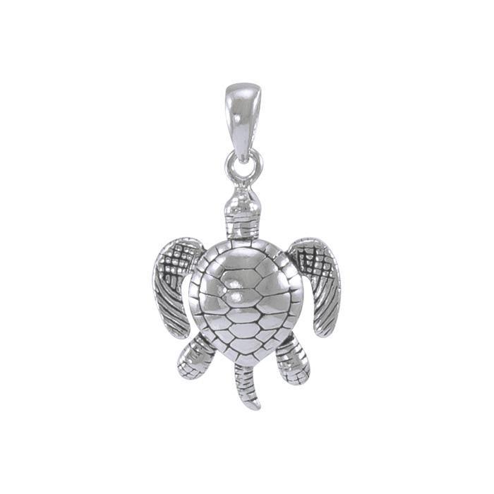 Sea Turtle Sterling Silver Pendant TP2182 - Pendants