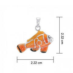 Clown Fish Sterling Silver Pendant TP2425 - DiveSilver Jewelry