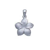 Plumeria - Hawaii National Flower Silver Large Pendant - DiveSilver Jewelry