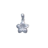 Plumeria - Hawaii National Flower Silver Small Pendant - DiveSilver Jewelry