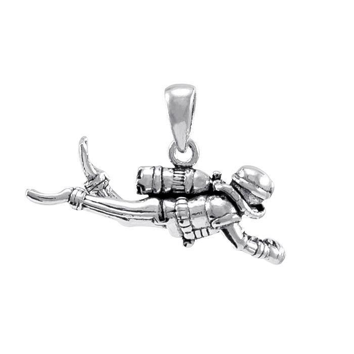 Undersea Bliss Diver Sterling Silver Pendant TP2669 - Pendants