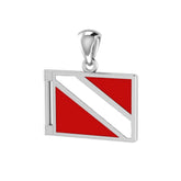 Dive Flag Sterling Silver Pendant TP2705 - Pendants