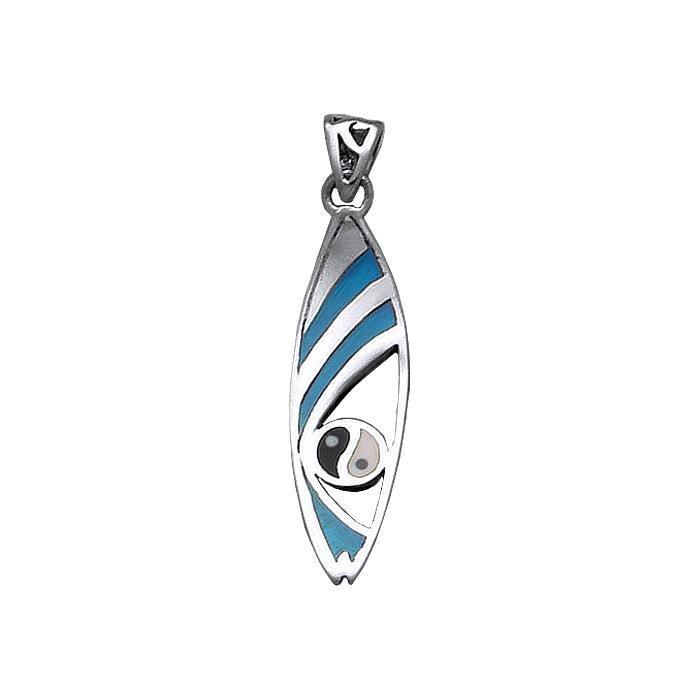 Ying Yang Surf Sterling Silver Pendant TP2947 - Pendants