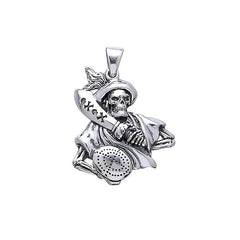 Pirate Skull Sterling Silver Pendant TP3055 - Pendants