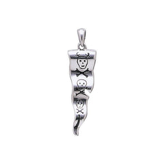 Francis Drake Flag Of Pirate T Sterling Silver Pendant TP3085 - Pendants