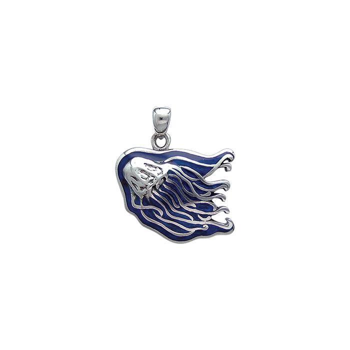 Inlaid Box Jellyfish Sterling Silver Pendant TP3122 - Pendants