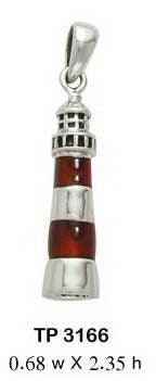 Adriatic Light House Sterling Silver Pendant - DiveSilver Jewelry