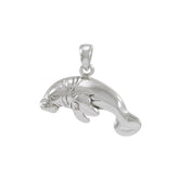 Florida Manatee Sterling Silver Pendant TP996 - Pendants