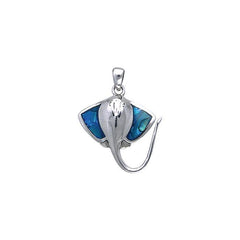 Inlaid Stingrays Sterling Silver Pendant TPD050 - Pendants