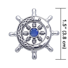 Large Celtic Ship Wheel ~ Sterling Silver Pendant Jewelry TPD069 - DiveSilver Jewelry
