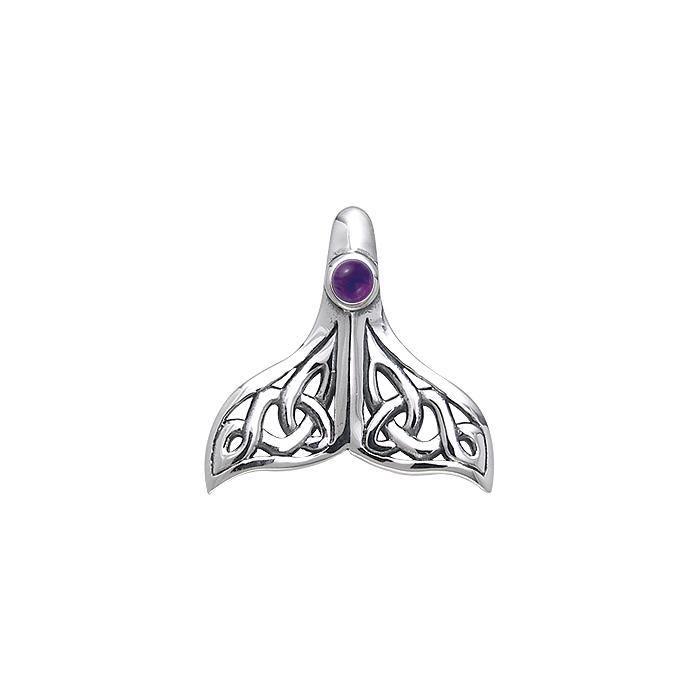 Celtic Whale Tail Sterling Silver Pendant TPD071 - Pendants