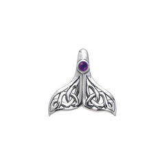Celtic Whale Tail Sterling Silver Pendant TPD071 - Pendants