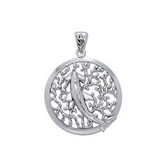 Hammerhead Shark on the Reef Sterling Silver Pendant TPD3405 - Pendants