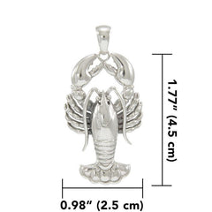Lobster Sterling Silver Pendant TPD4381 - Pendants
