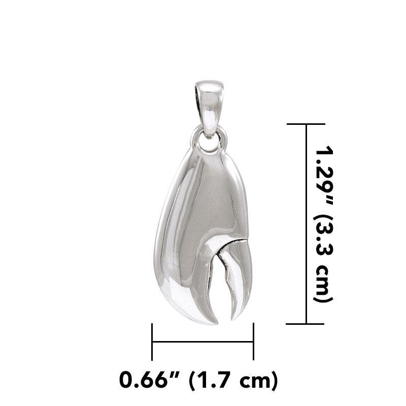 Lobster Claw Sterling Silver Pendant TPD4408 - Pendants