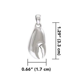 Lobster Claw Sterling Silver Pendant TPD4408 - Pendants