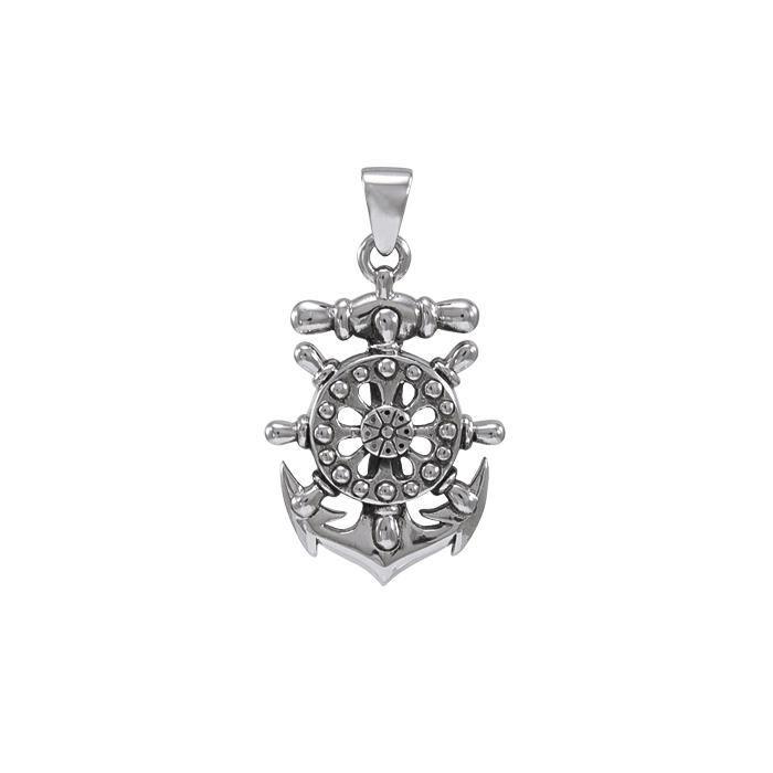 Anchor Ship Wheel Pendant TPD4417 - Pendants