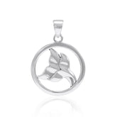 Double Whale Tail Sterling Silver Pendant TPD4421 - Pendants
