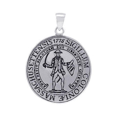 Massachusettensis Sigillum Coloniae Silver Pendant TPD4454 - Pendants