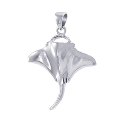 Manta Ray Sterling Silver Pendant TPD4823 - Pendants