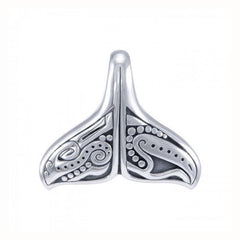 Whale Tail Aboriginal Sterling Silver Pendant (Large Version) TPD4877 - Pendant