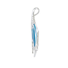 Mermaid Tail with Enamel Sterling Silver Pendant TPD4899 - Pendants