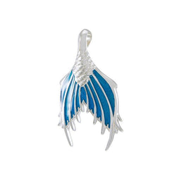 Mermaid Tail with Enamel Sterling Silver Pendant TPD4899 - Pendants