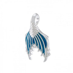 Mermaid Tail with Enamel Sterling Silver Pendant TPD4900 - Pendants